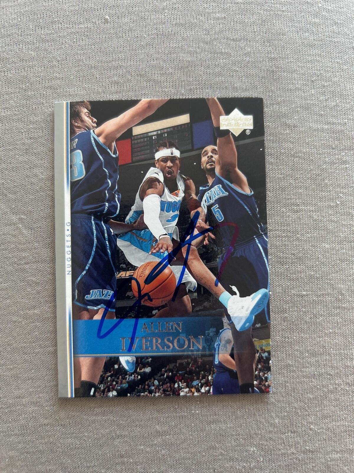 Allen Iverson Signed Autographed Philadelphia 76ers Basketball Card with COA