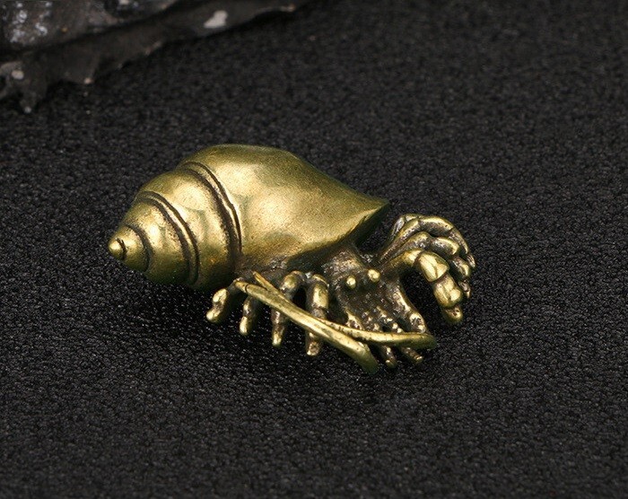 Brass Hermit Crab Hermit Crab Statue Small Sculpture Ornament Decoration Gift*