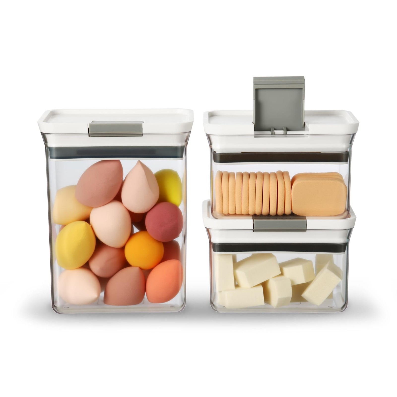 Felli Tite Airtight Storage Container Set 3-Pack Clear Stackable BPA-Free