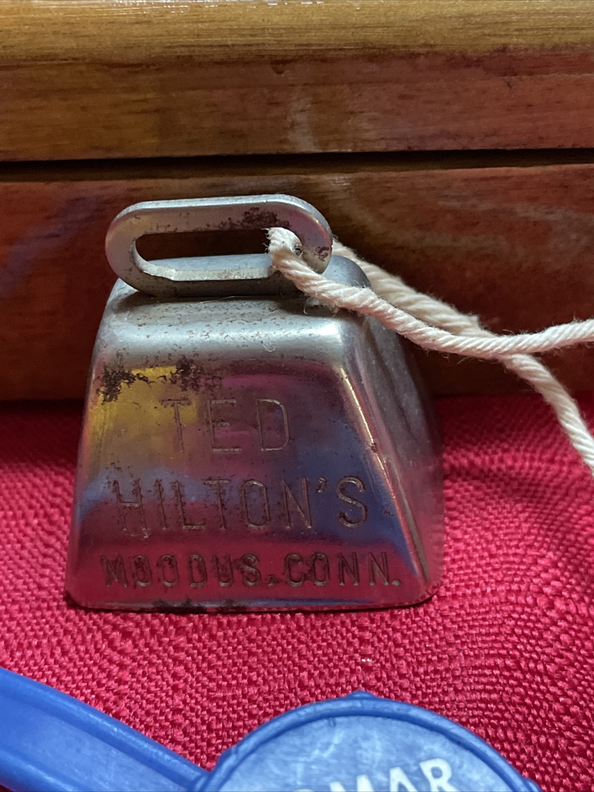 Vintage Junk Drawer Wood Box &Flag,Advertising Pieces, Tupperware Minis, Prizes