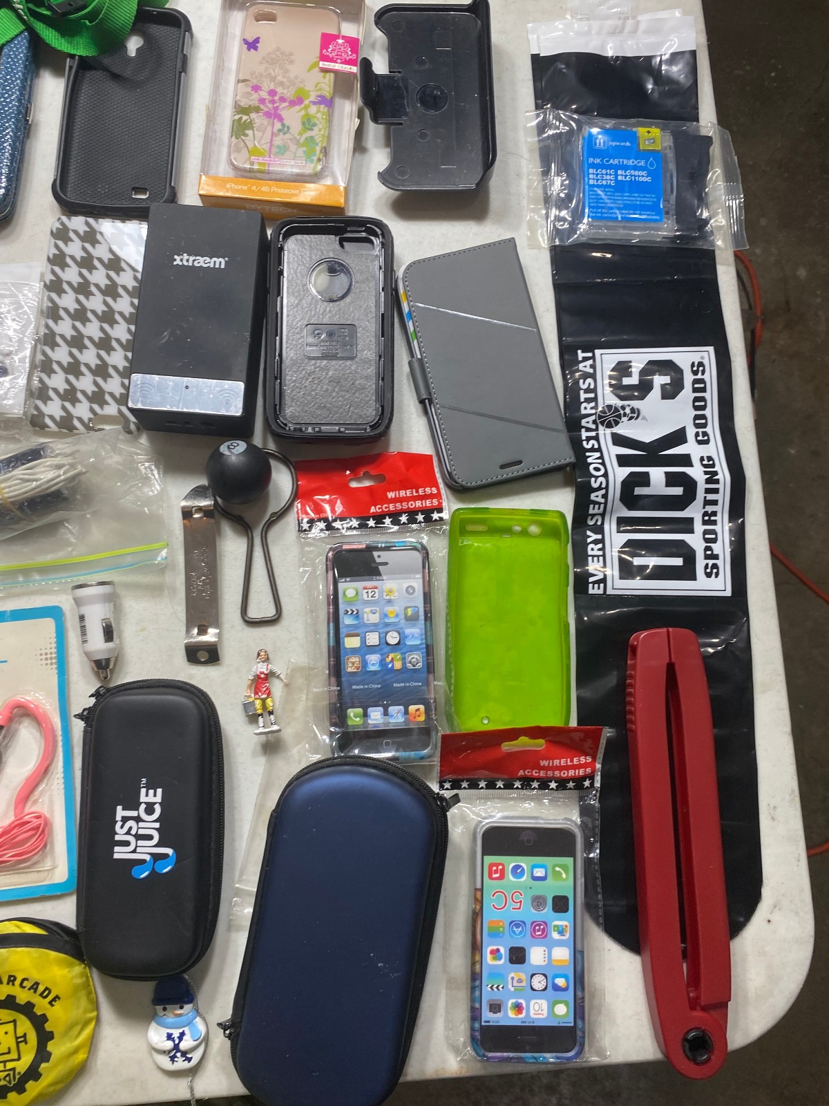 Huge Junk Drawer Lot Collection Mirrors Candle Holders Electronic Random Items