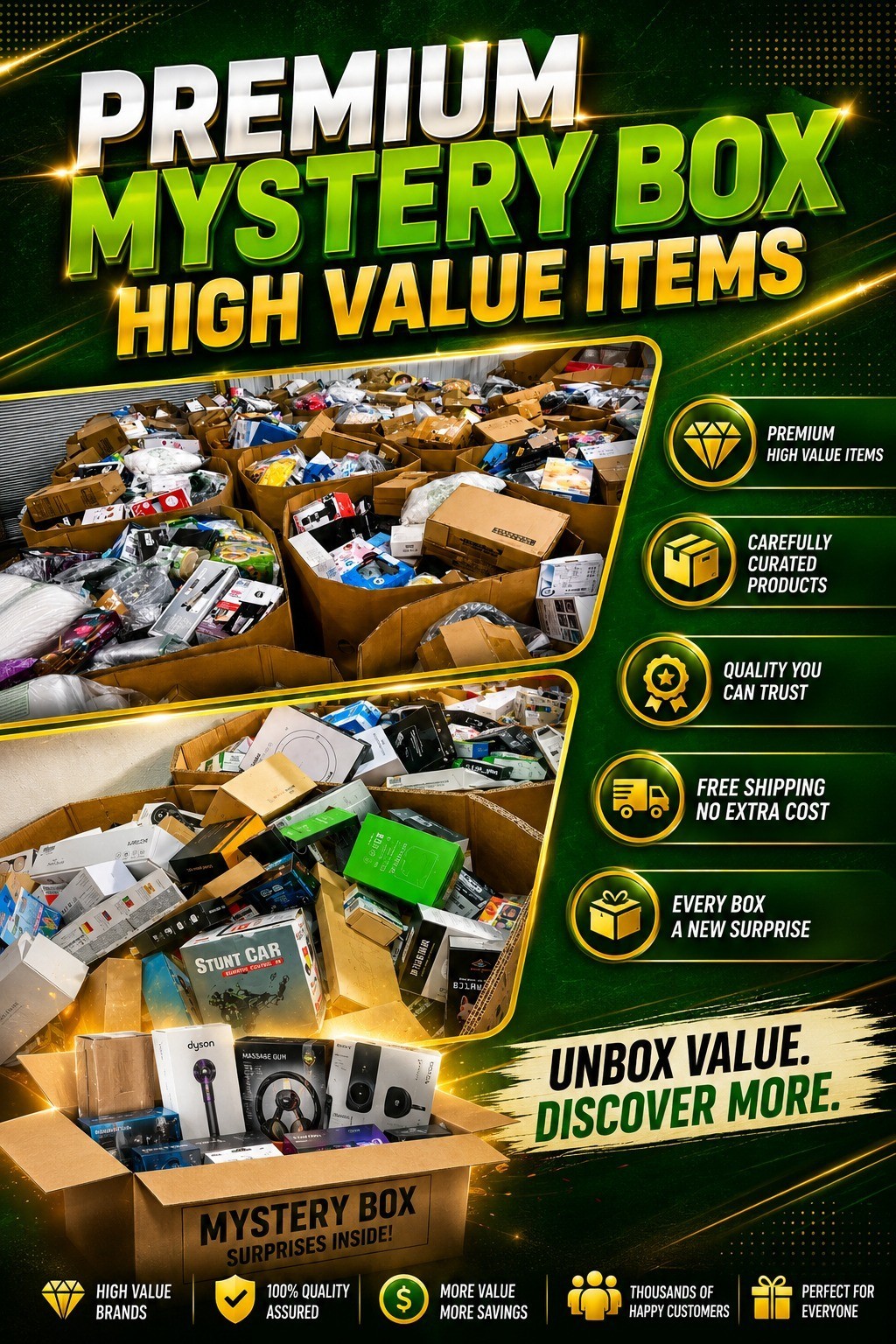Walmart Retail Gold Rush Box – Overstock Surprise Collection