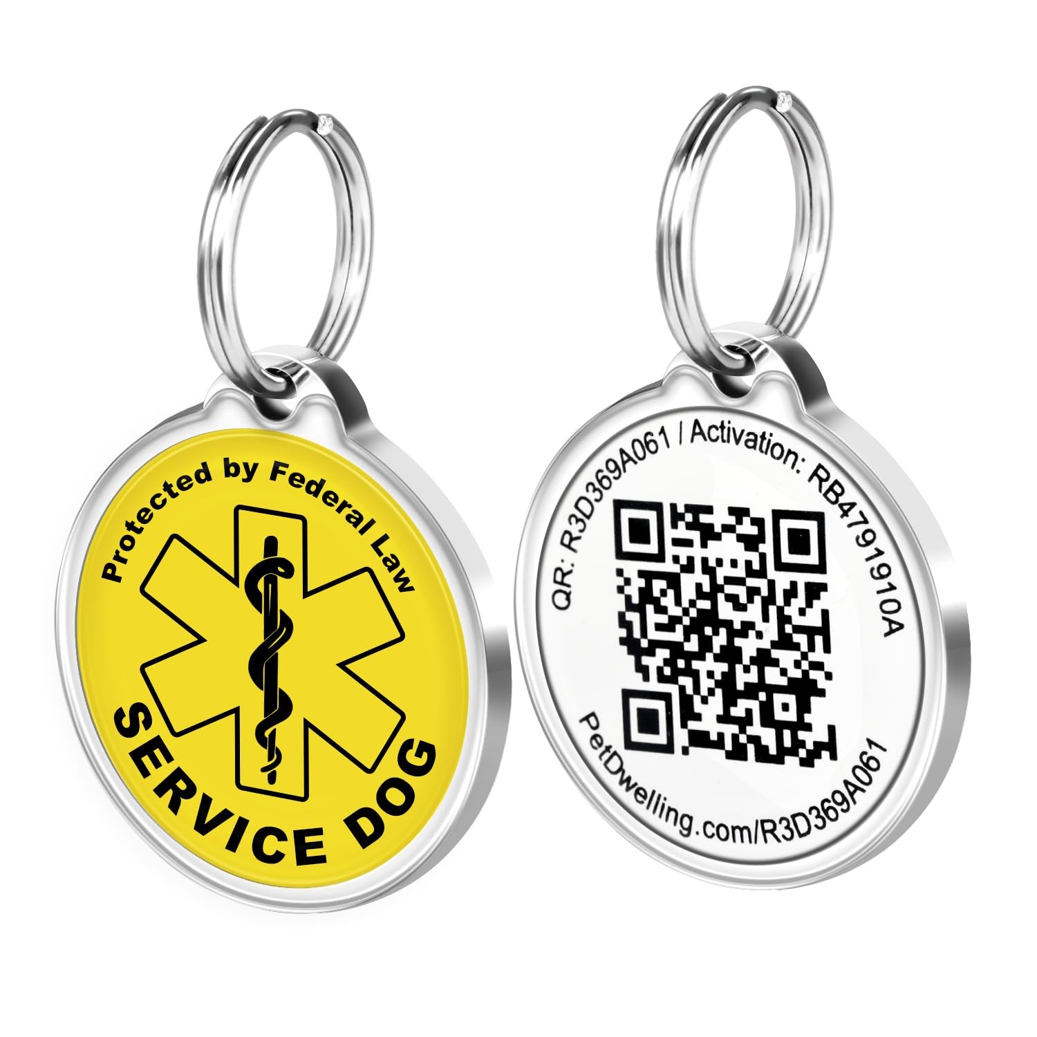 Pet Dwelling ADA Compliant ID Tag Dogs Cats Polypropylene Red Standard Documents