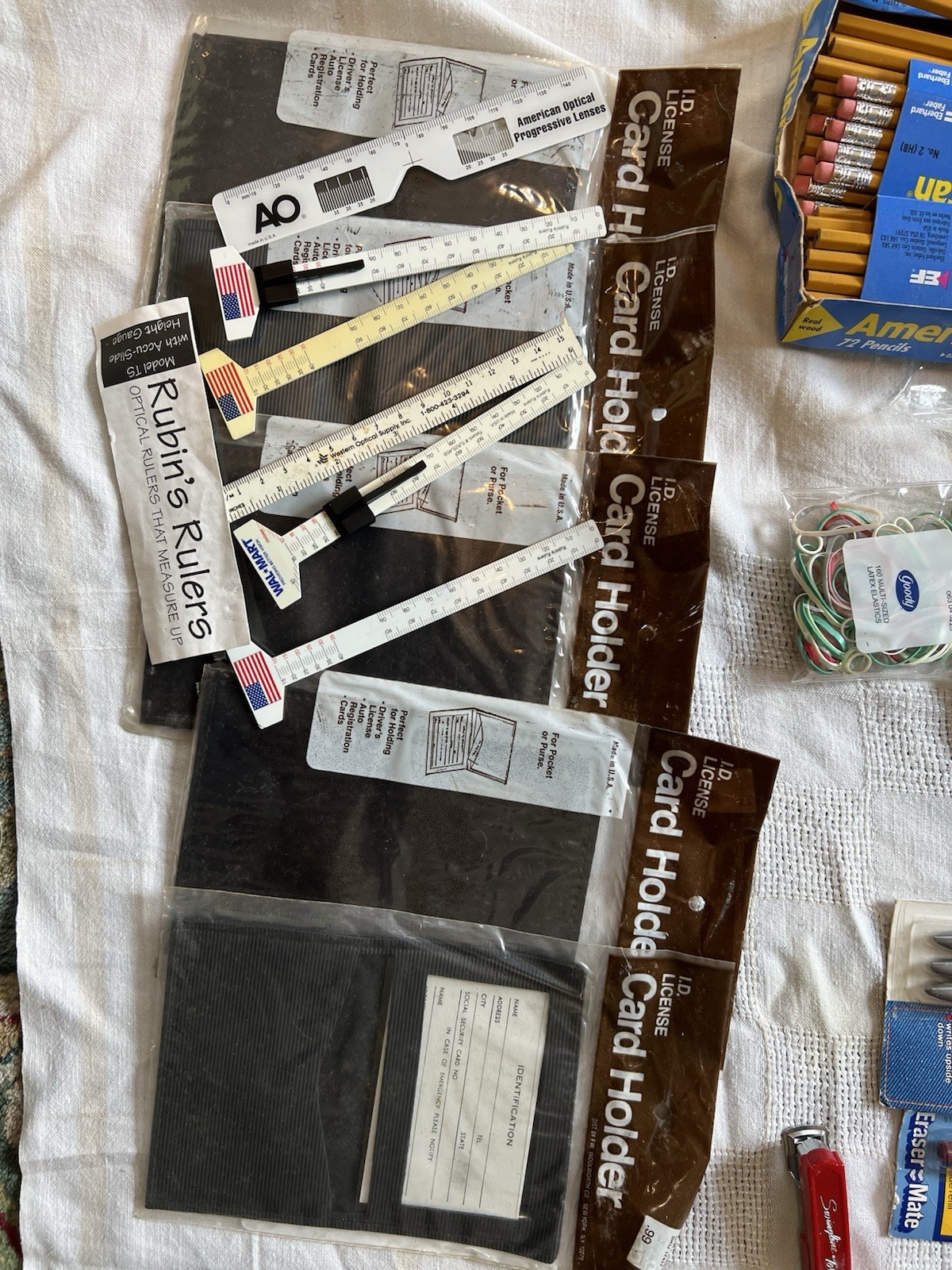 VINTAGE JUNK DRAWER LOT OF Home Office Type Items – 1970’s Tale Look ZOOM IN!!!