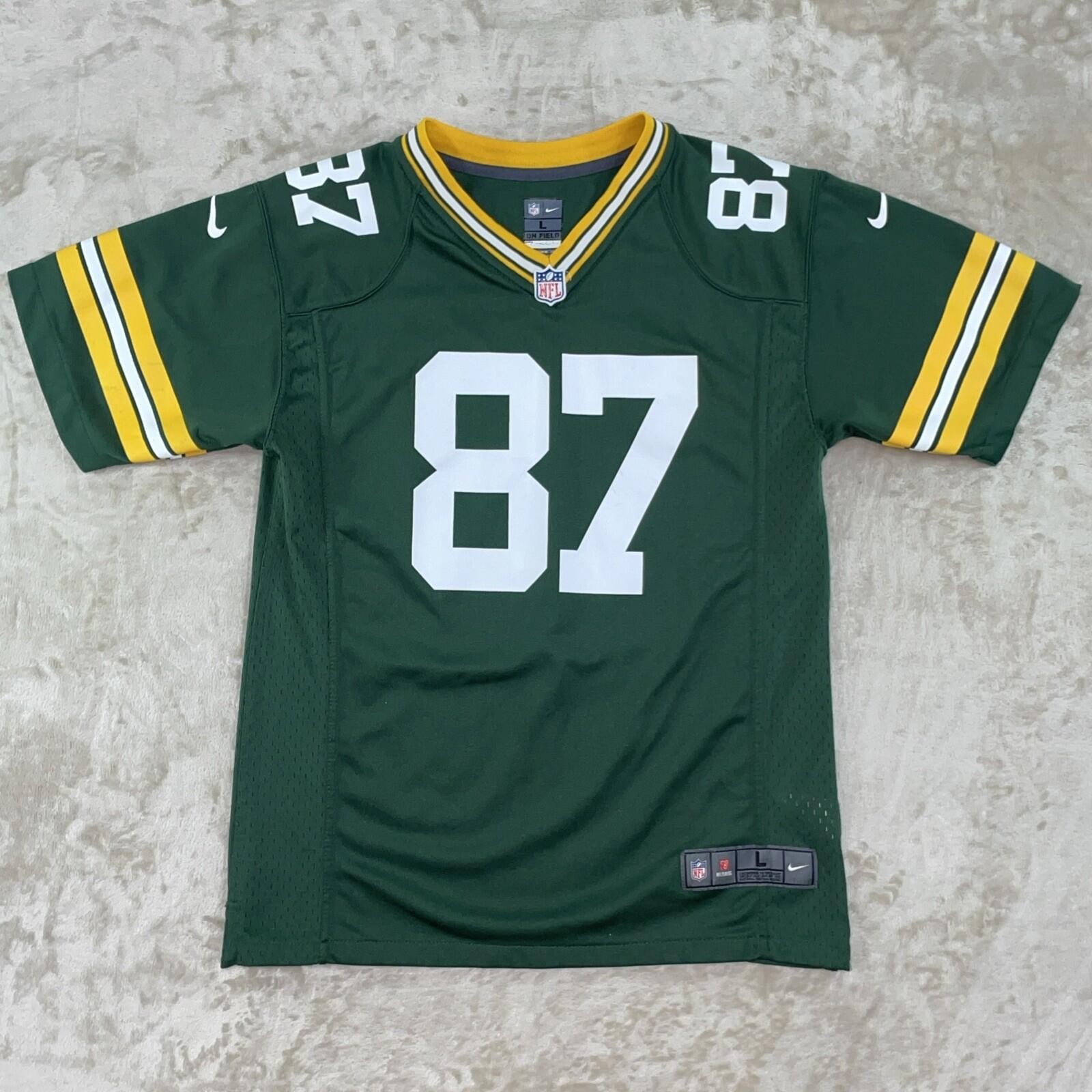 Nike On Field NFL Green Bay Packers Jordy Nelson #87 Jersey Kids Youth Large EUC