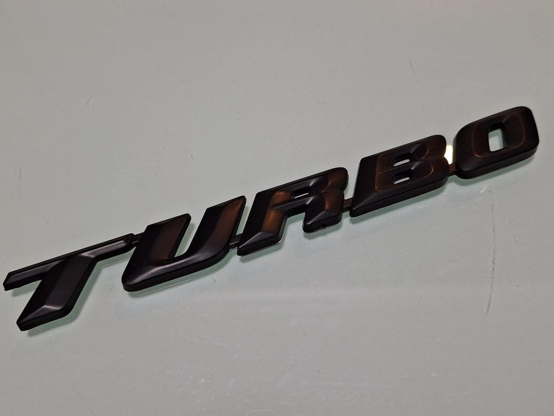 ● TURBO ABS cutout letter type mud black emblem new!