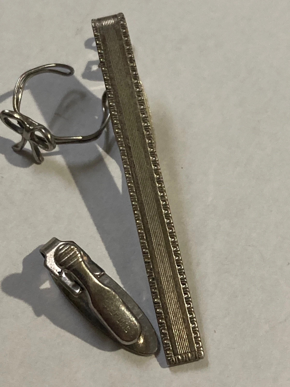 Vintage Junk Drawer Sterling Silver Jewelry Lot His/Her Ring Tie Bar Earring B31
