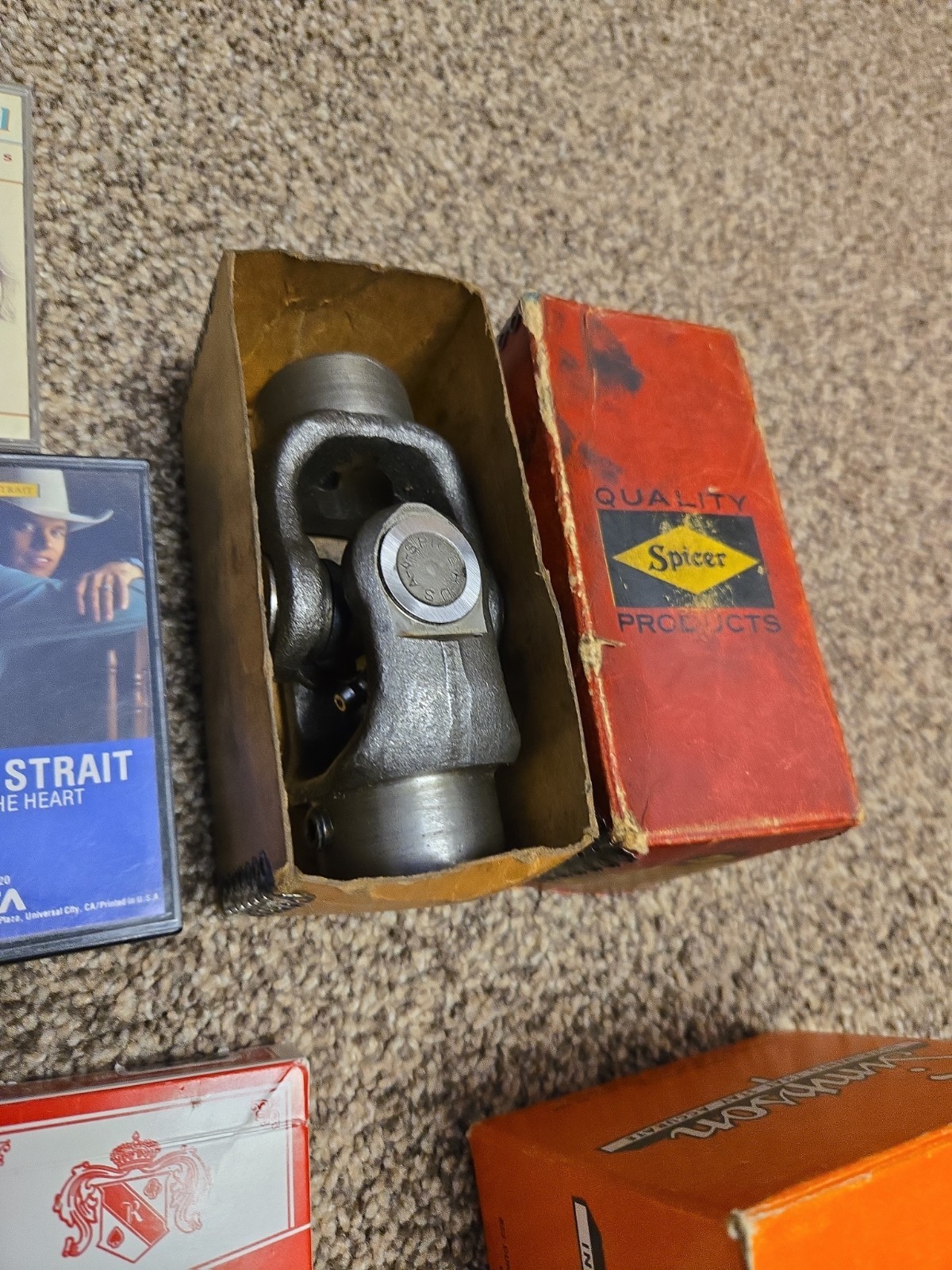 Grandpa’s Junk Drawer Lot of Vintage Collectibles Cards Dice Army Medals Tapes