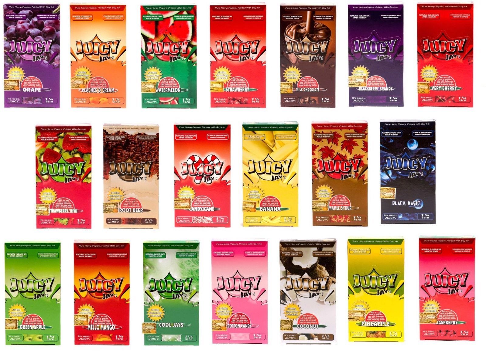 Juicy Jay’s Rolling Papers – 3 Packs – Mix Match Variety 30+ Flavor Choice