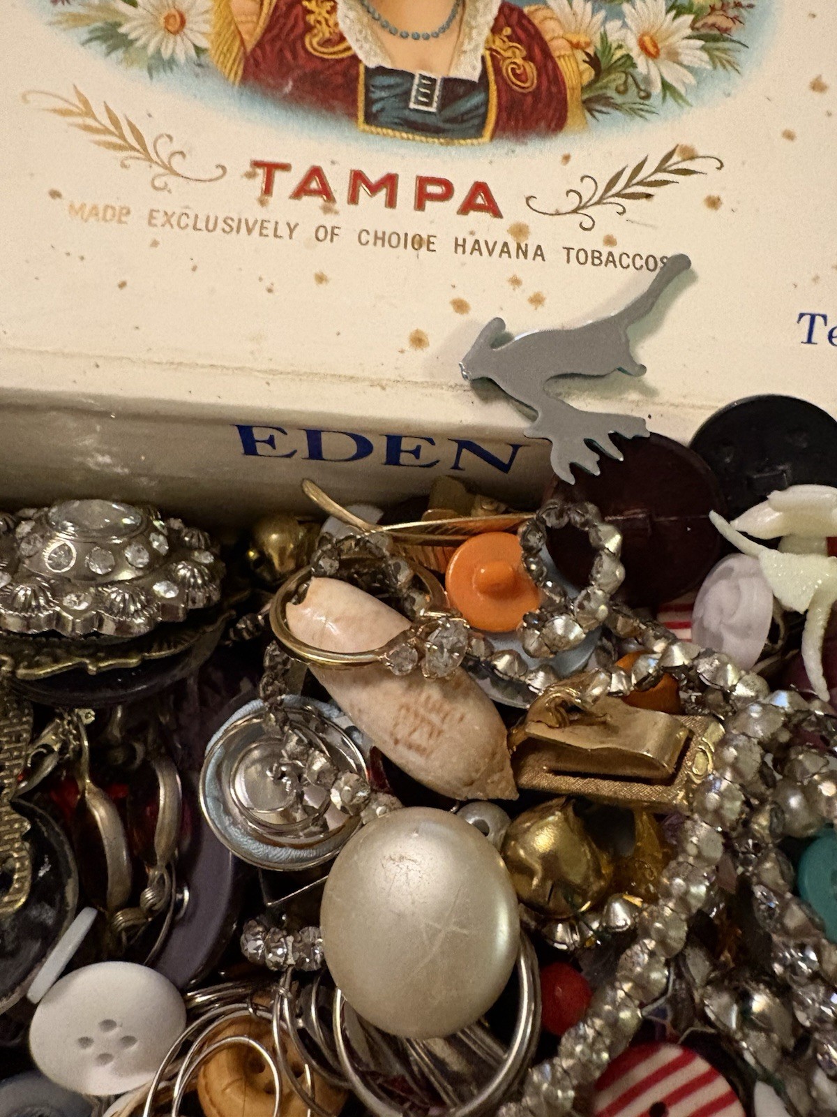 Junk Drawer Craft Lot. Vtg To Modern. Mixed Media. Broke Jewelry Buttons More