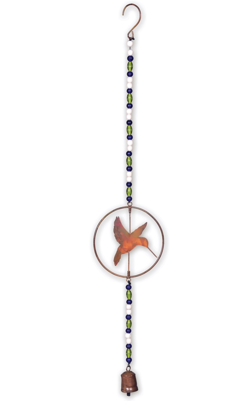 Sunset Vista Hummingbird Bell Memorial Marker 30in Hanging Ornament Decor Gift