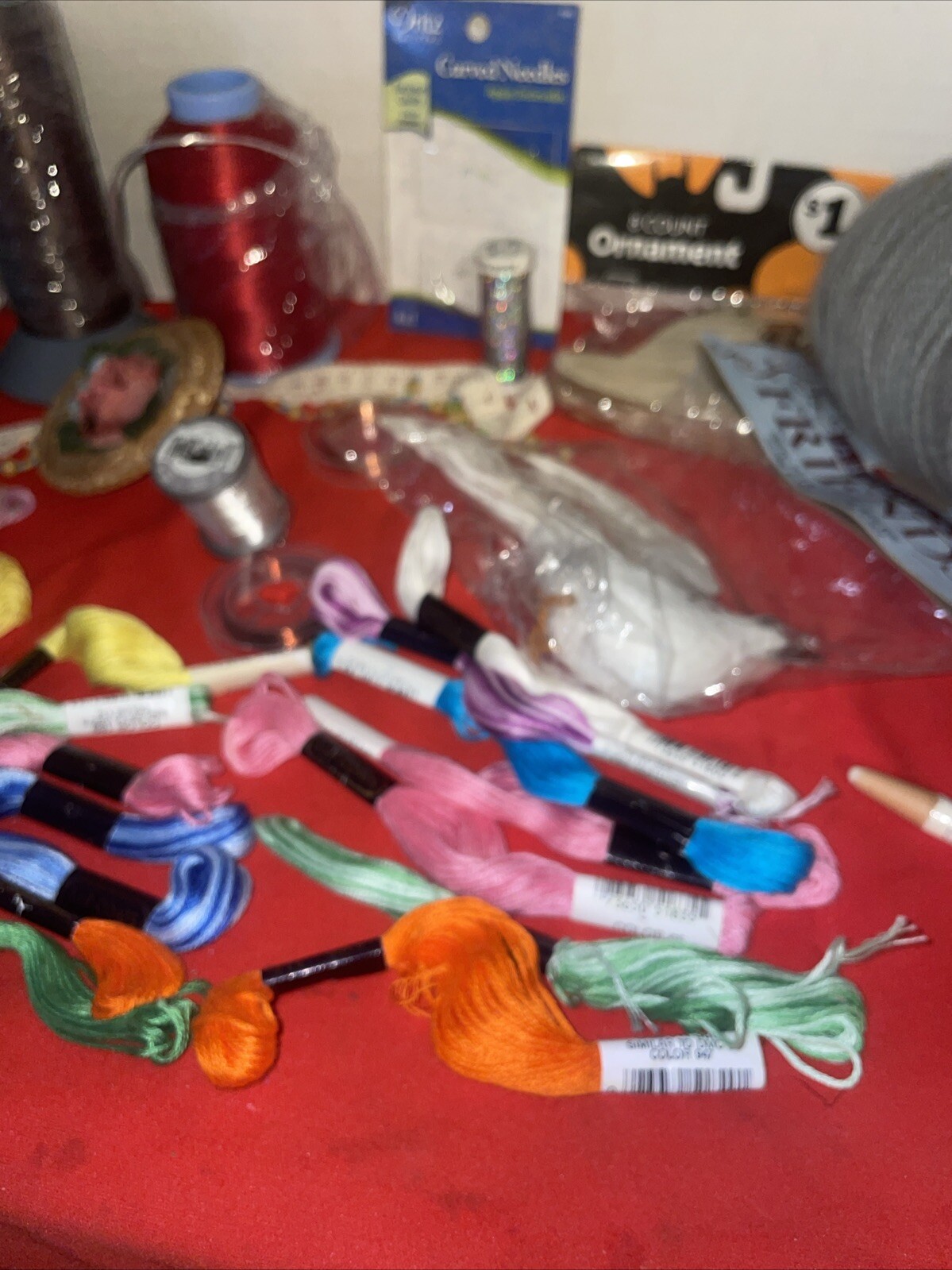 HugeMixed Lot Of Yarn New And Used Supplies Crafts Knitting CrochetSewing-071424