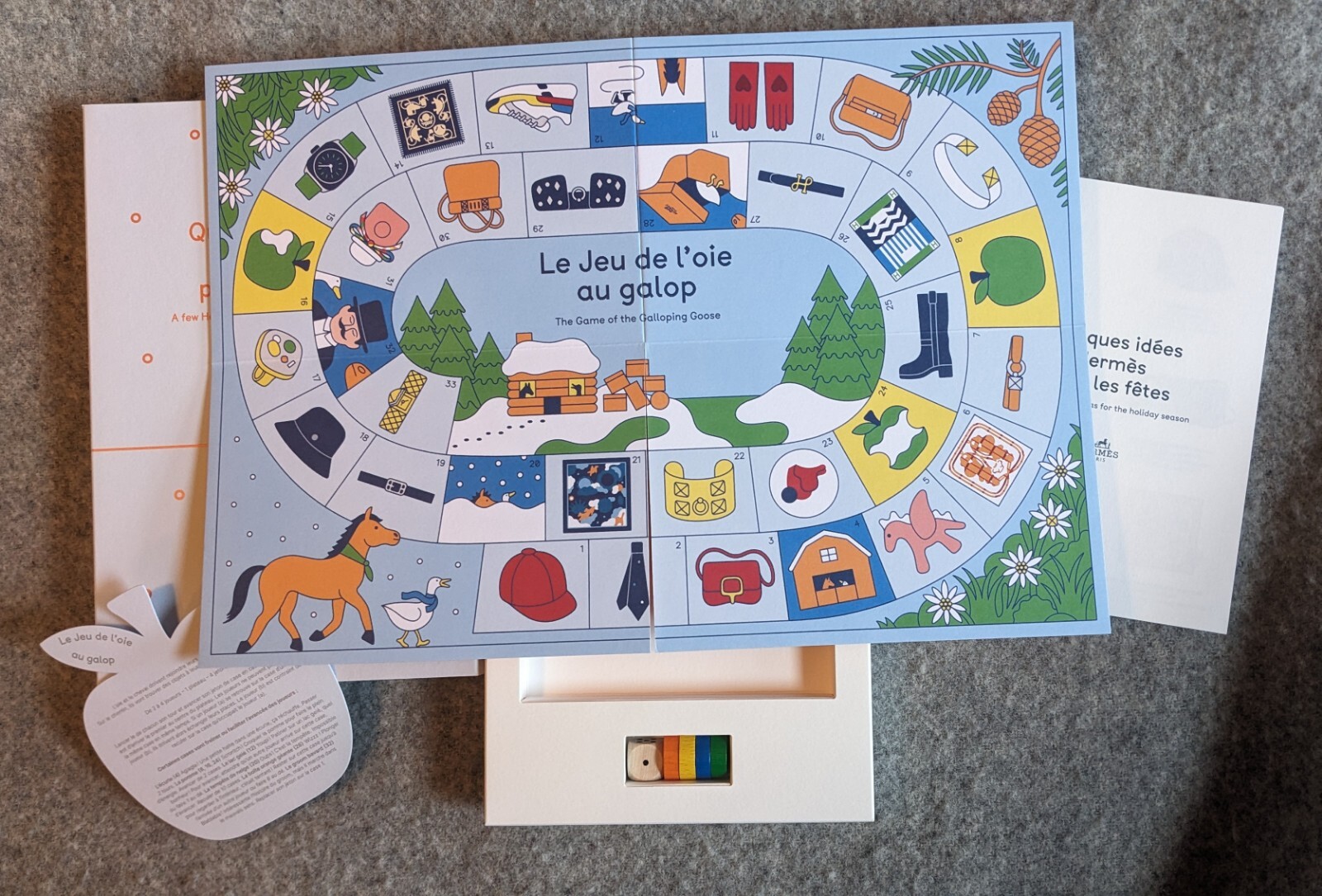 HERMES board game 2022 Press Gift NIB A Few Ideas for the Holiday Season, w bag