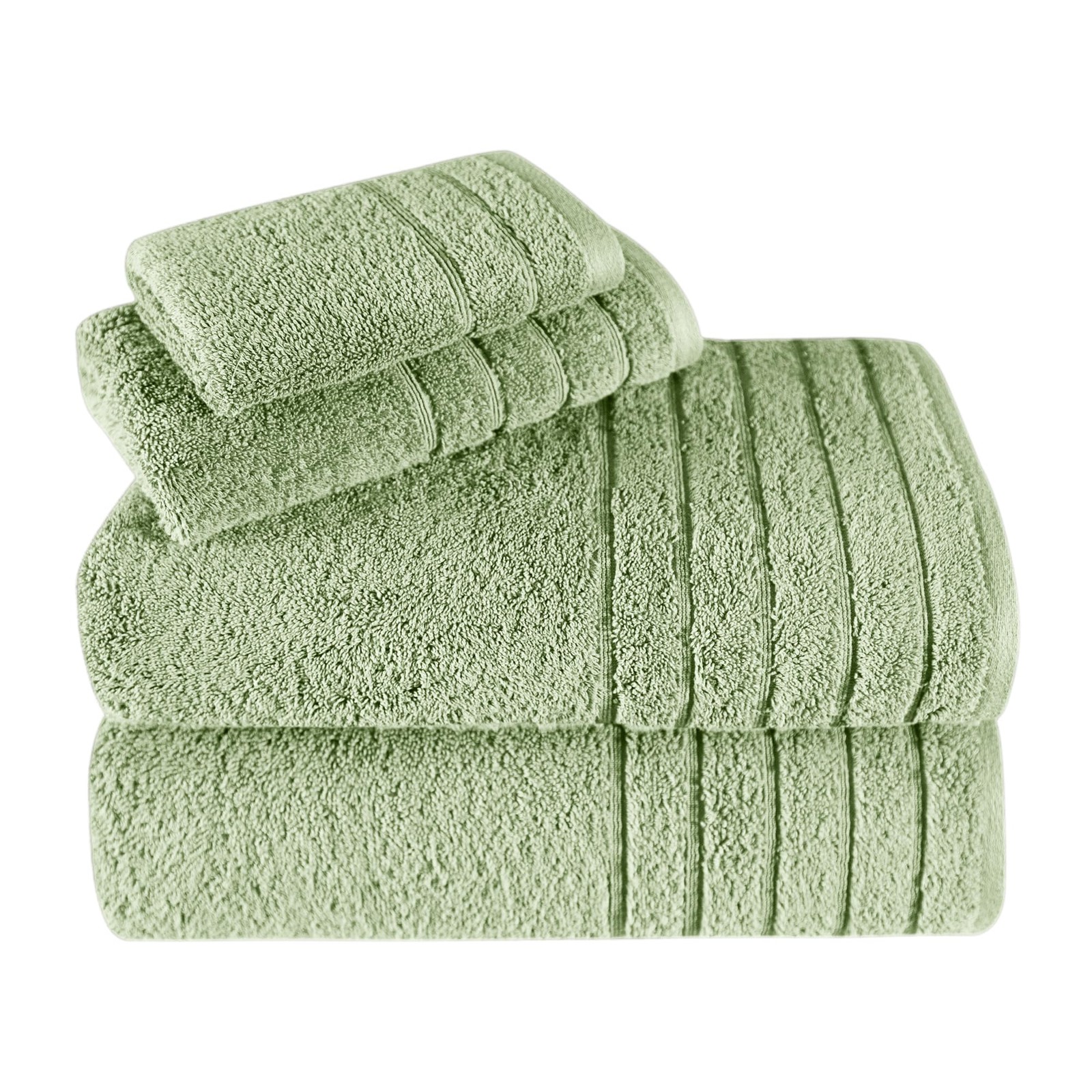 Towels Beyond Turkish Cotton 4-Piece Towel Set Green Bath Hand Washcloths
