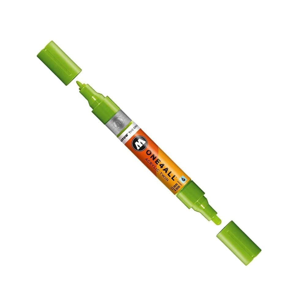 MOLOTOW ONE4ALL Twin Pump Marker – Grasshopper, 1.5mm & 4mm Nibs, 1 Pc