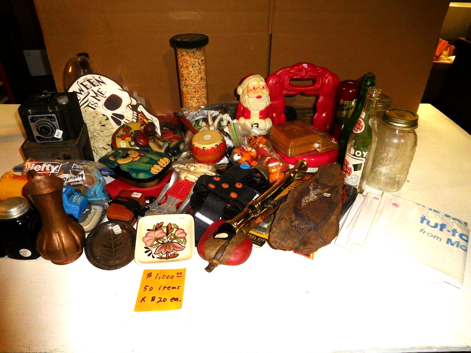 Lot of 50 Vintage $20 Items at Incredible 50% OFF! Great Re-Sale Gold in 1 Box!