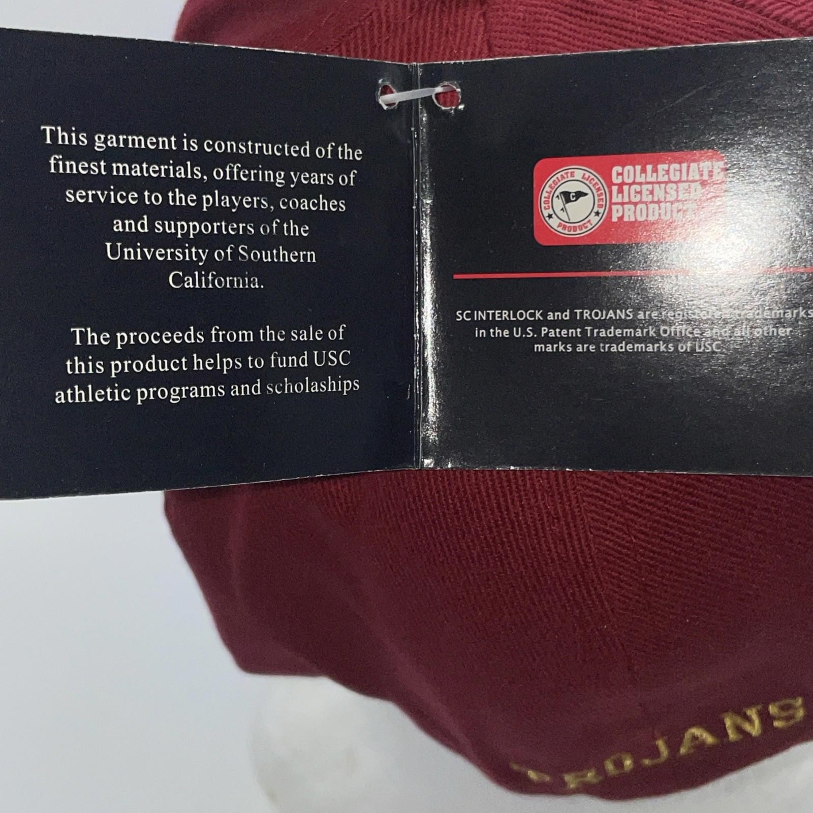 USC Trojans Team Trojan – Collegiate Licensed Product Fitted Hat Sz M Cap NWT
