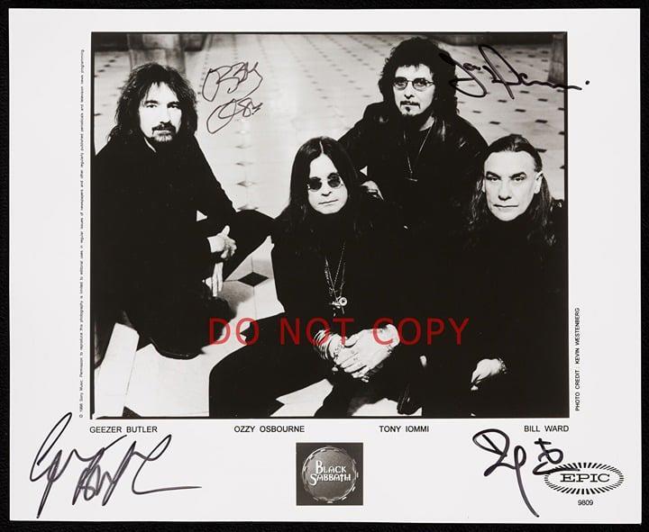 Black Sabbath band SIGNED reprint 8×10 Photo Autographed RP