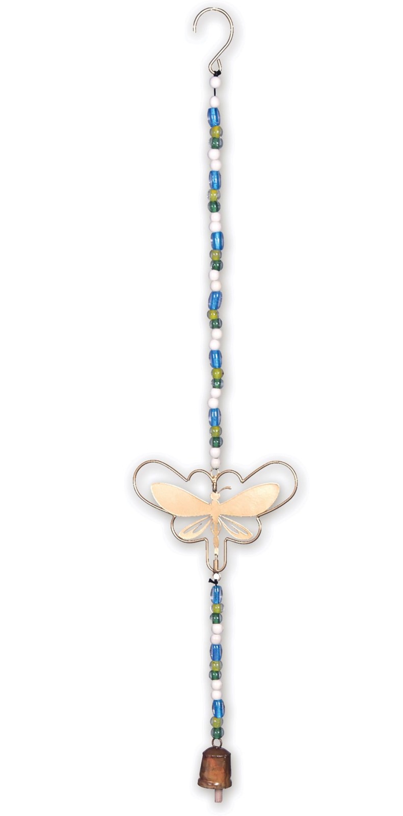 Sunset Vista Memorial Dragonfly Bell Hanging Ornament 30in Commemorative Decor