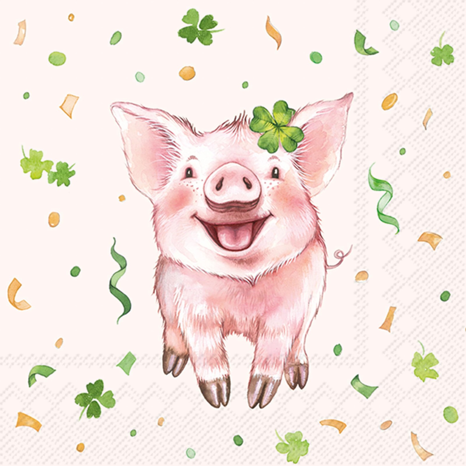 IHR Ideal Home Range Cocktail Napkins 3-Ply 5×5 Lucky Pig 20 Count Party
