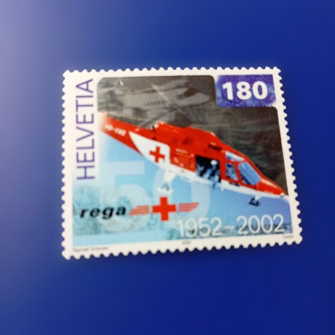 10038 Foreign Stamp Switzerland 2002 Emergency Helicopter Hologram Processing