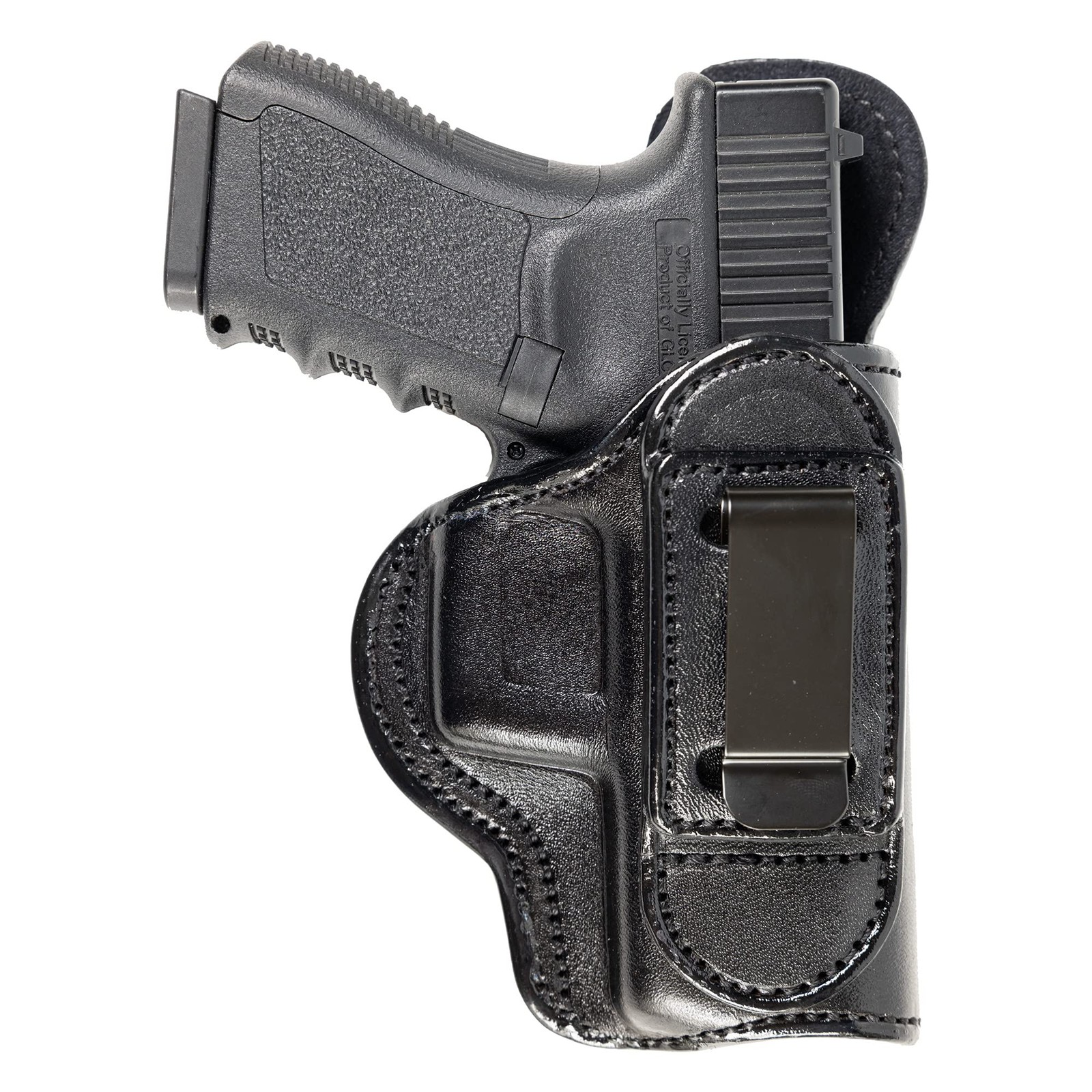 Maxx Carry IWB Leather Holster, Fits Glock 30, Right Hand, Black Tuckable