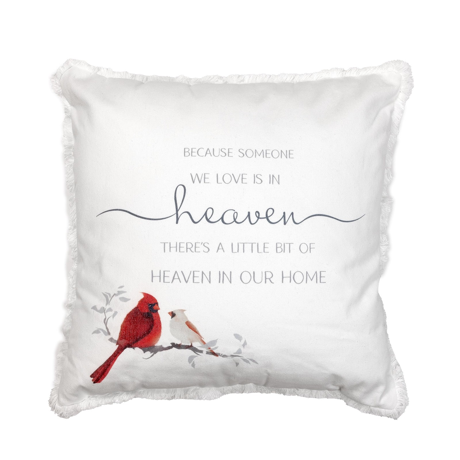 Pavilion Gift Company Heaven in Our Home 18″ Square Throw Pillow White Multi
