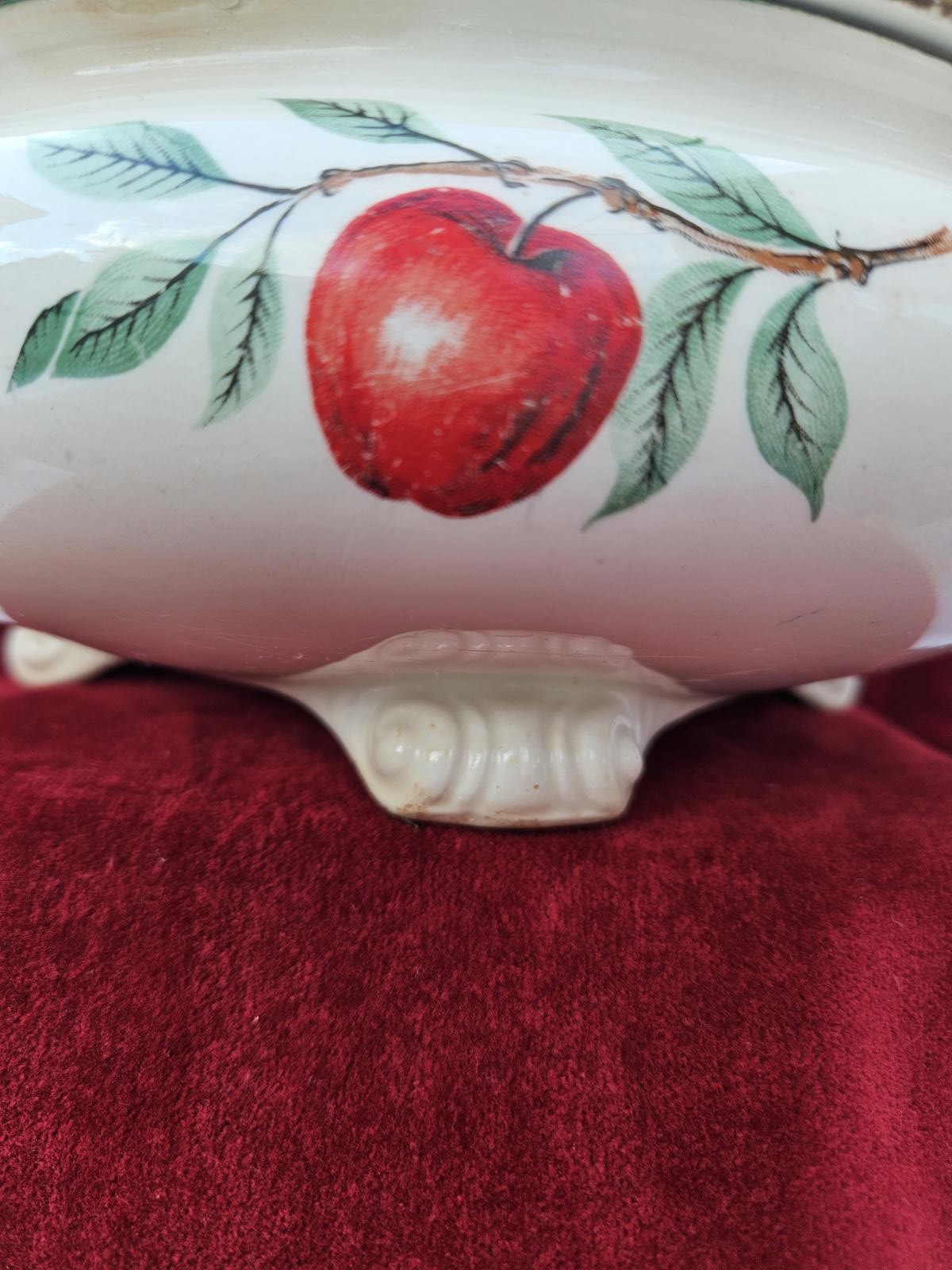 Vintage Homer Laughlin Nautilus “Apple & Blossom” Lidded Serving Dish – Chips