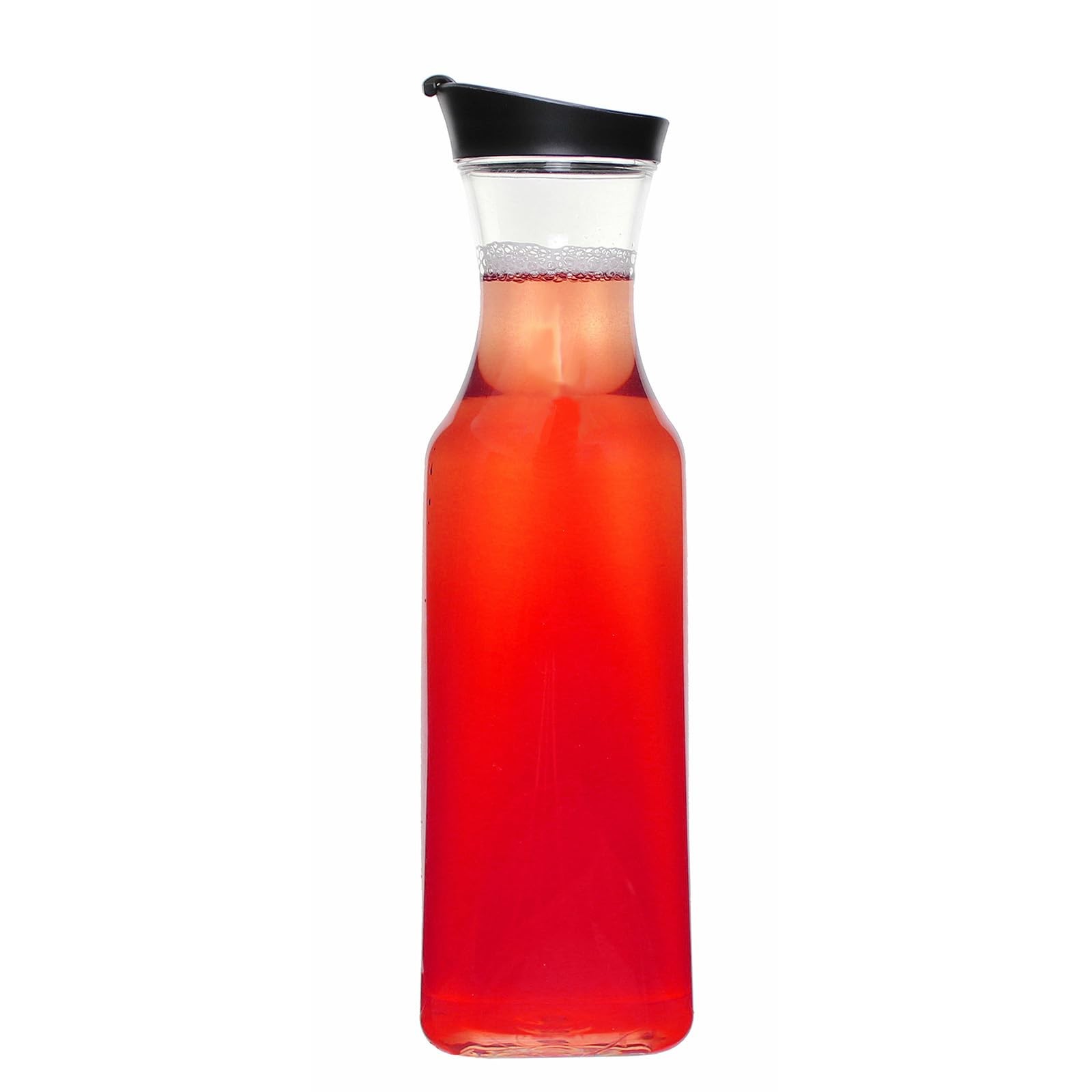 Prodyne Square Acrylic Juice Jars Black 5 Inch 56 Oz Functional Dispenser Clear