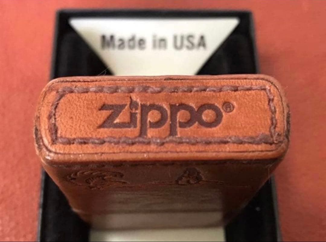 Zippo TADY & KING (Gorose inheritance) Wolf leather wrapped 2001 rare item