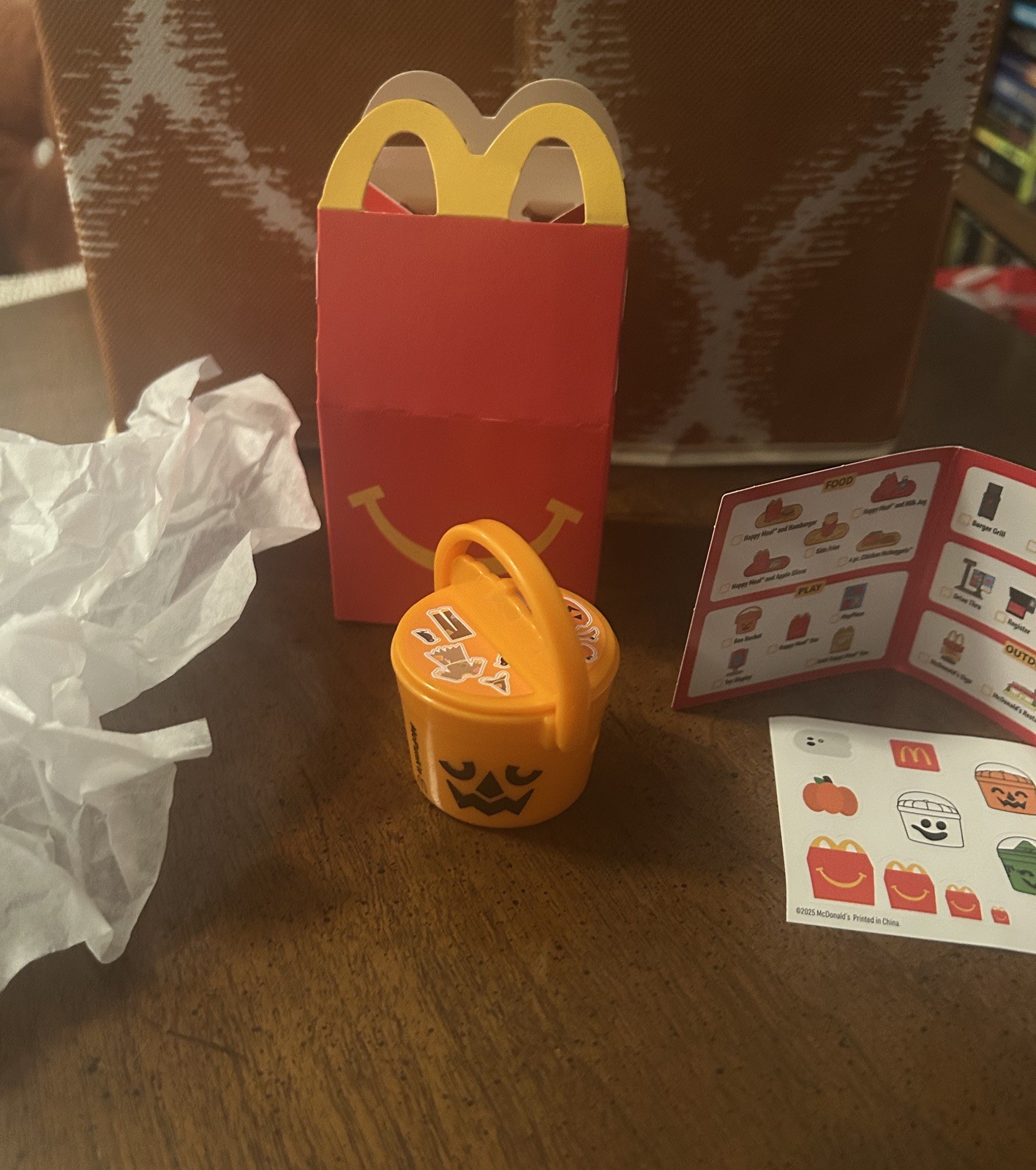 Lil McDonald’s Halloween Pumpkin Bucket Orange Mini Toy Happy Meal