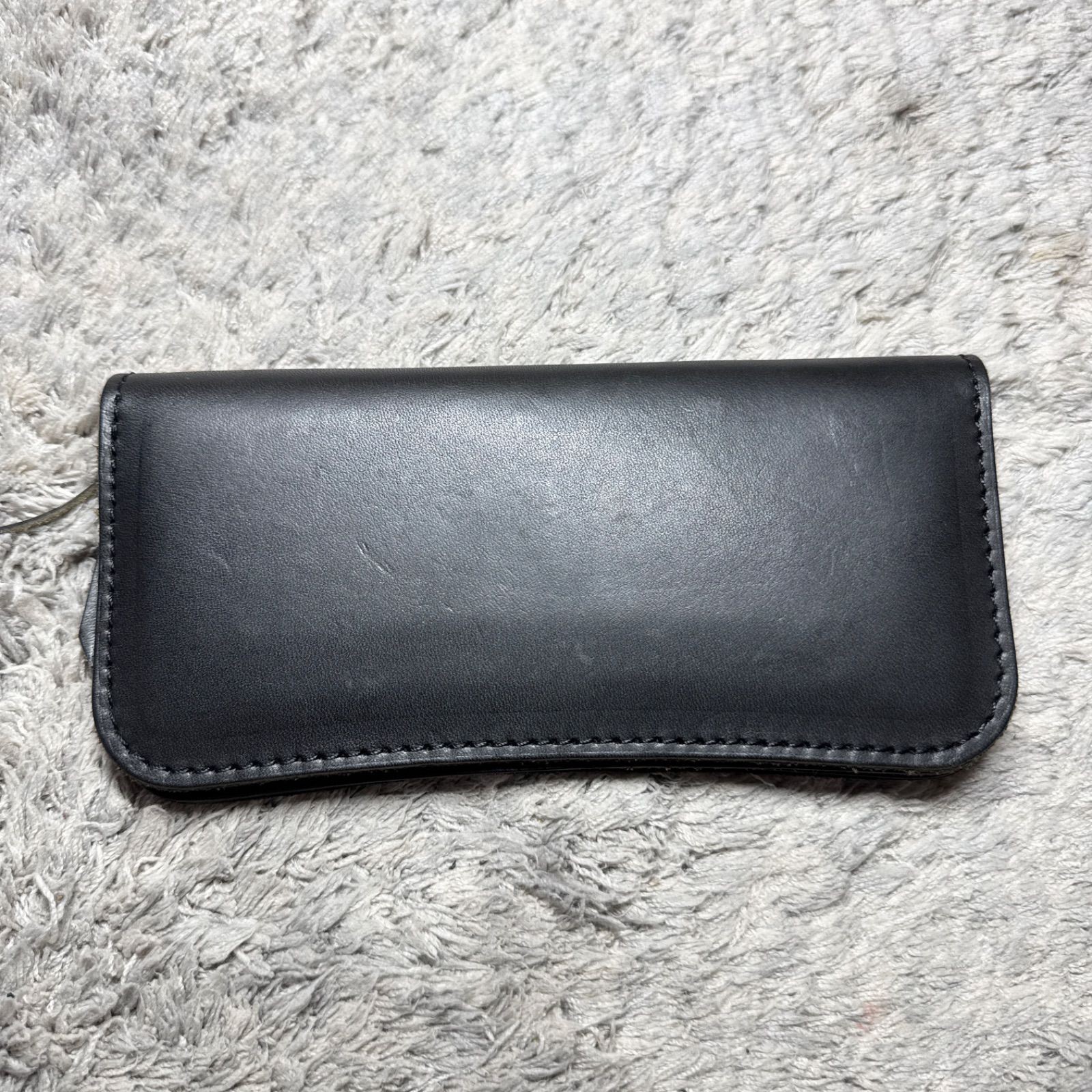 Roberto Ricci Long Wallet Leather Black Genuine Leather Coin Purse