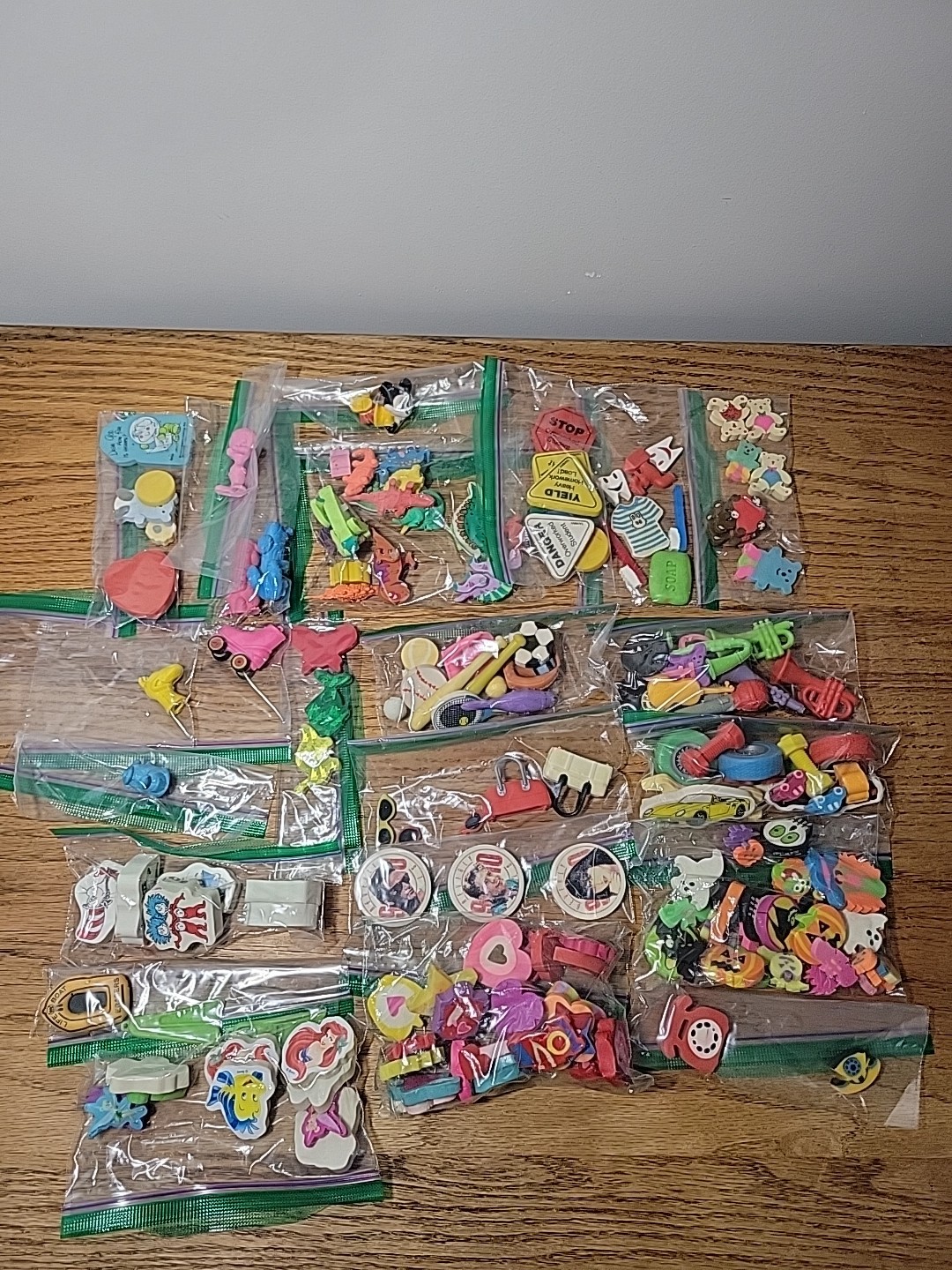 Lot Of 125+ Vintage Novelty Erasers And A Few Figurines Pre-Sorted by Like Items