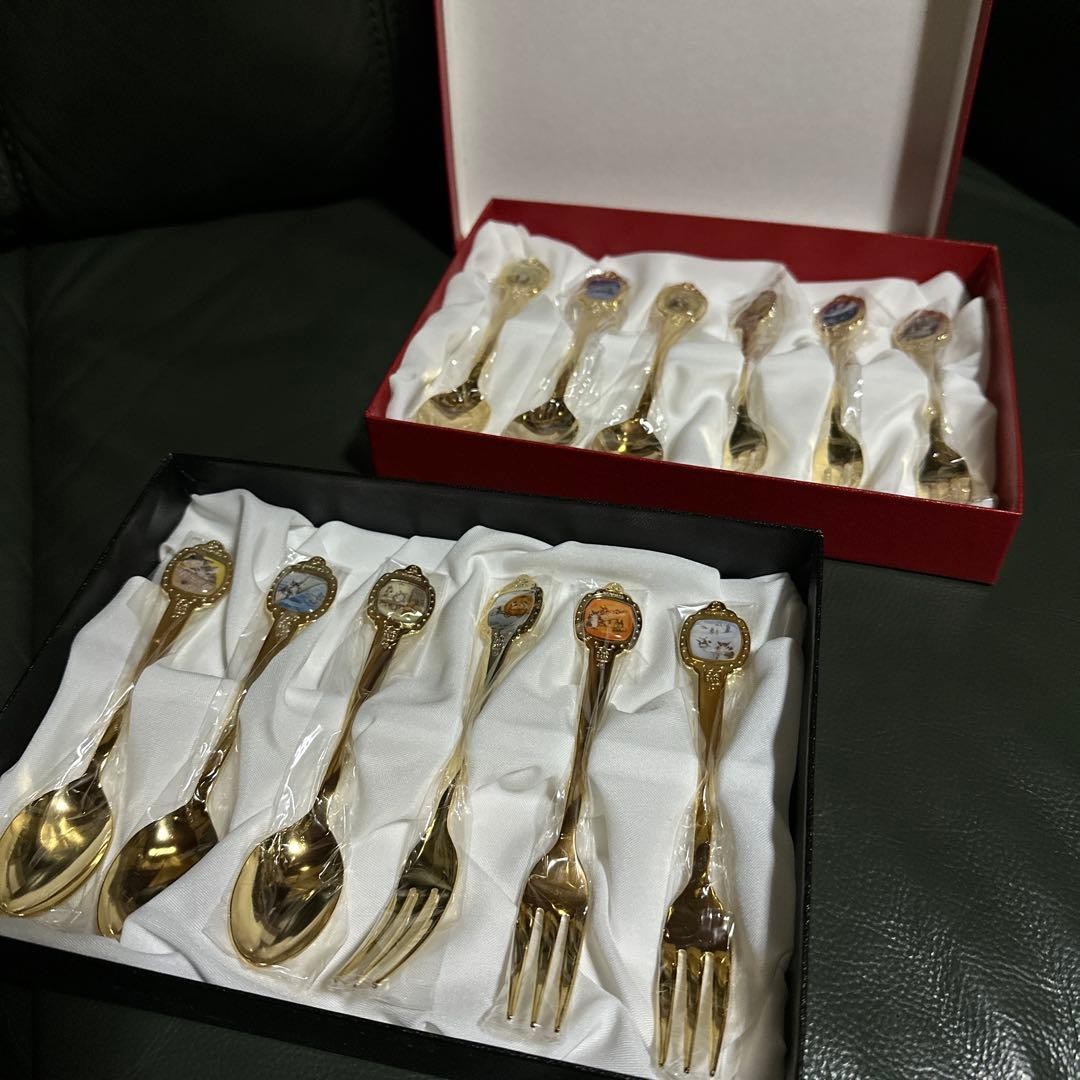 Wachifield Spoon Fork Set Gold Japan Kitchen Cutlery 13.5cm