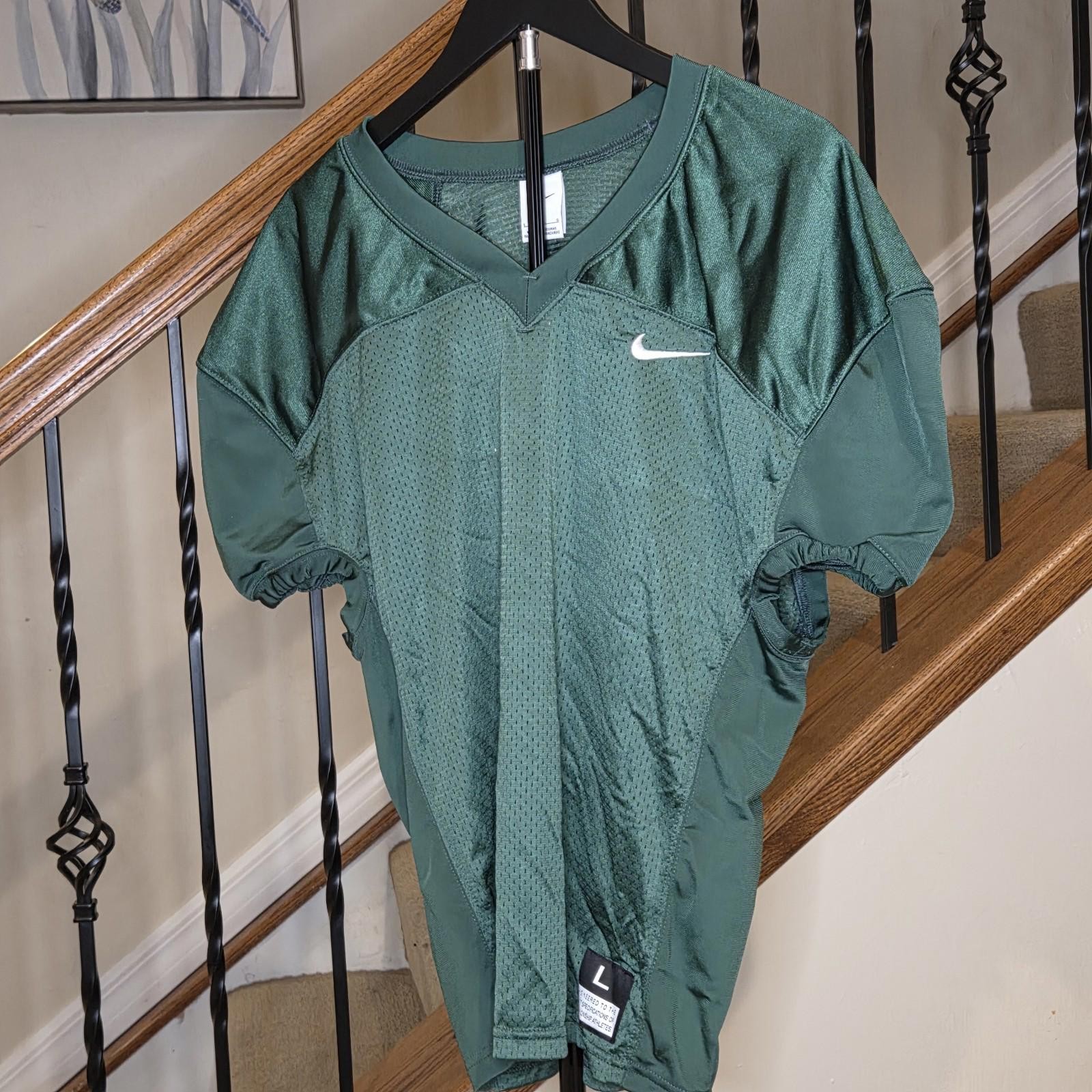 Nike Football Jersey Men Large Plain Green New With Tags