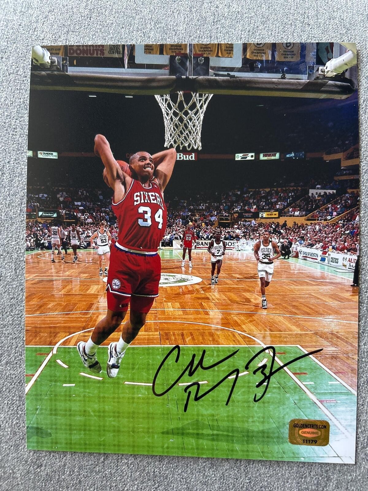 Charles Barkley Signed Autographed Philadelphia 76ers Sixers 8×10 Photo COA