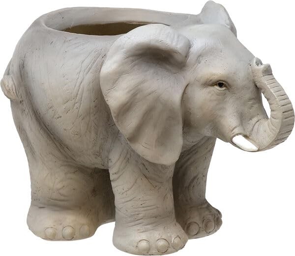Spoontiques Elephant Flower Pot, Indoor Table Decoration