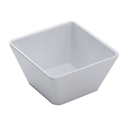 American Metalcraft MELSQ53 Endurance Melamine 5″ Square Bowl, 23-Ounce, White
