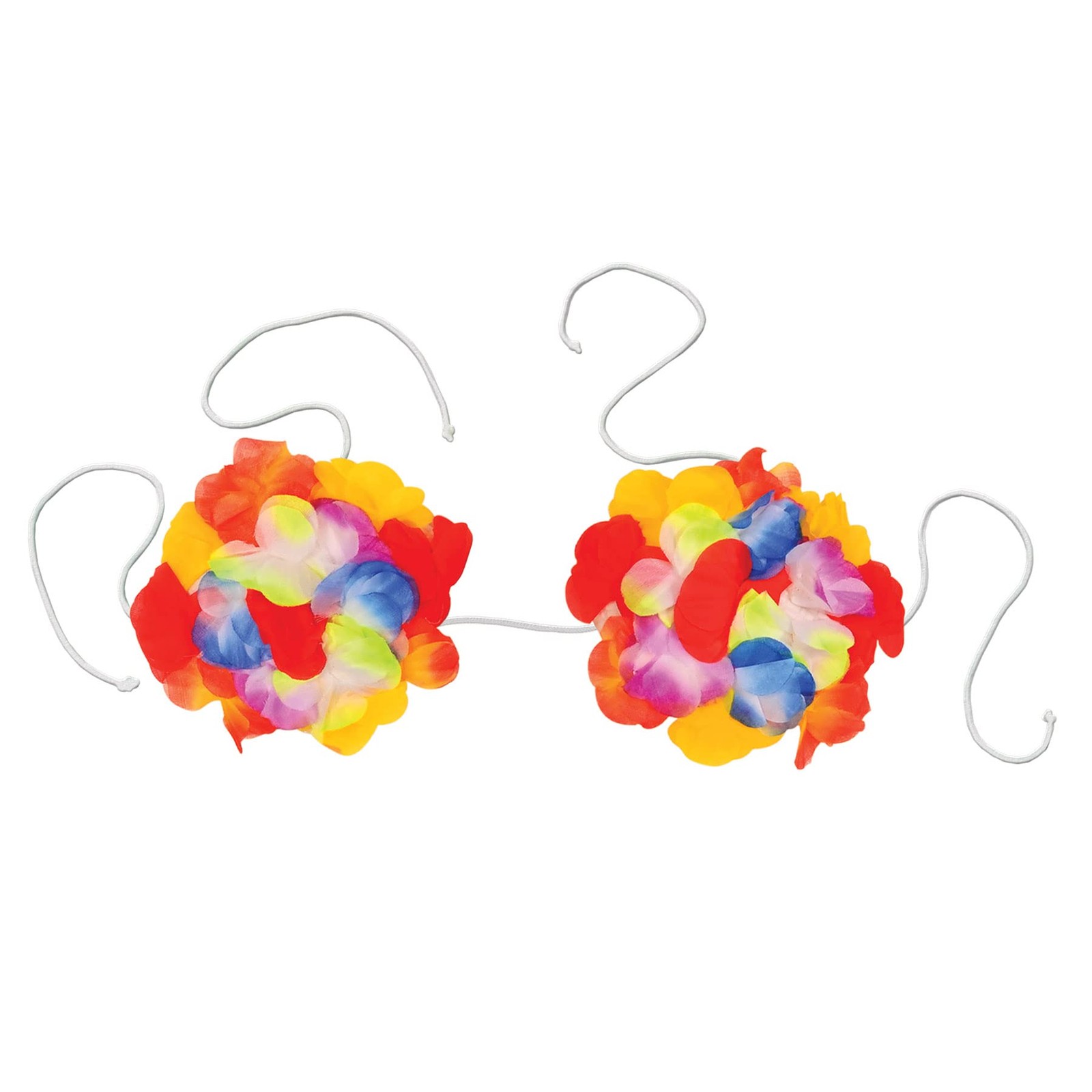 Beistle Floral Bikini Top Multicolor Standard Functional Party Supplies Set
