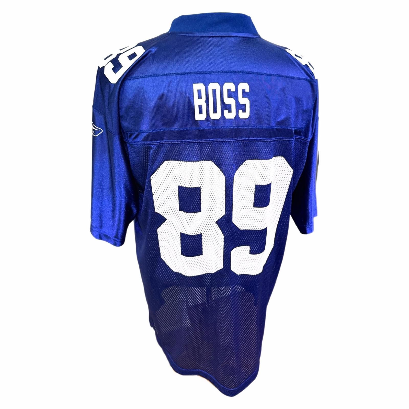 NEW Vintage Large Reebok New York Giants Kevin Boss #89 Blue Jersey