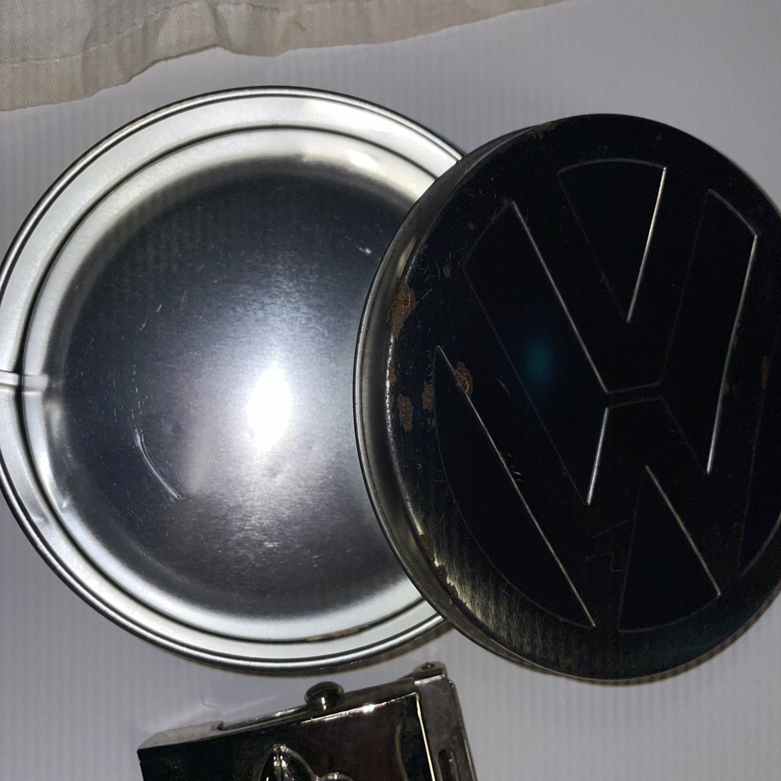 Vintage Estate Junk Drawer Lot Miscellaneous 1970s AS IS Camera Ashtray Puck