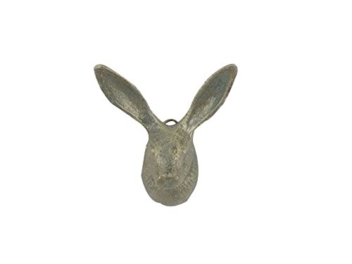 HANDCRAFTED NAUTICAL D√âCOR Antique Bronze Cast Iron Decorative Rabbit Hook 5″