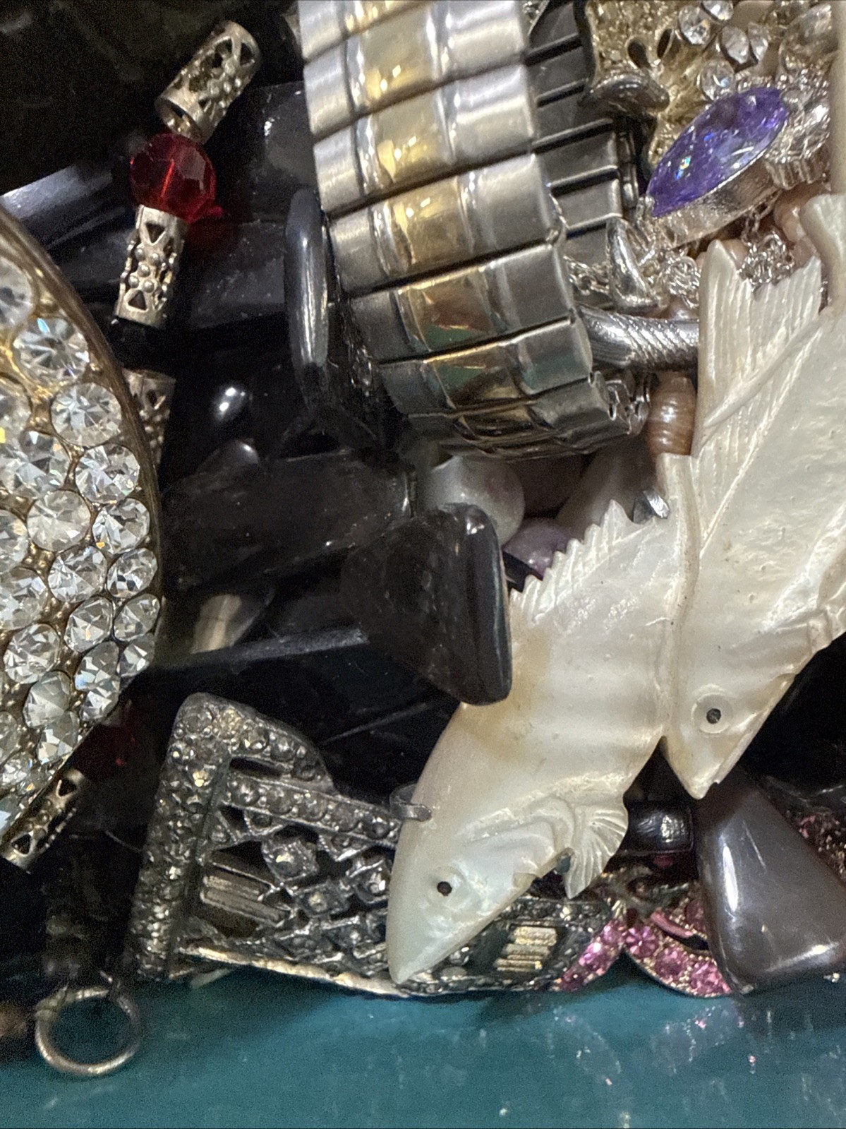 Junk Jewelry Drawer Lot Watch Necklace Estate Finds Beads Misc. 4 lbs 9 oz Lot 1