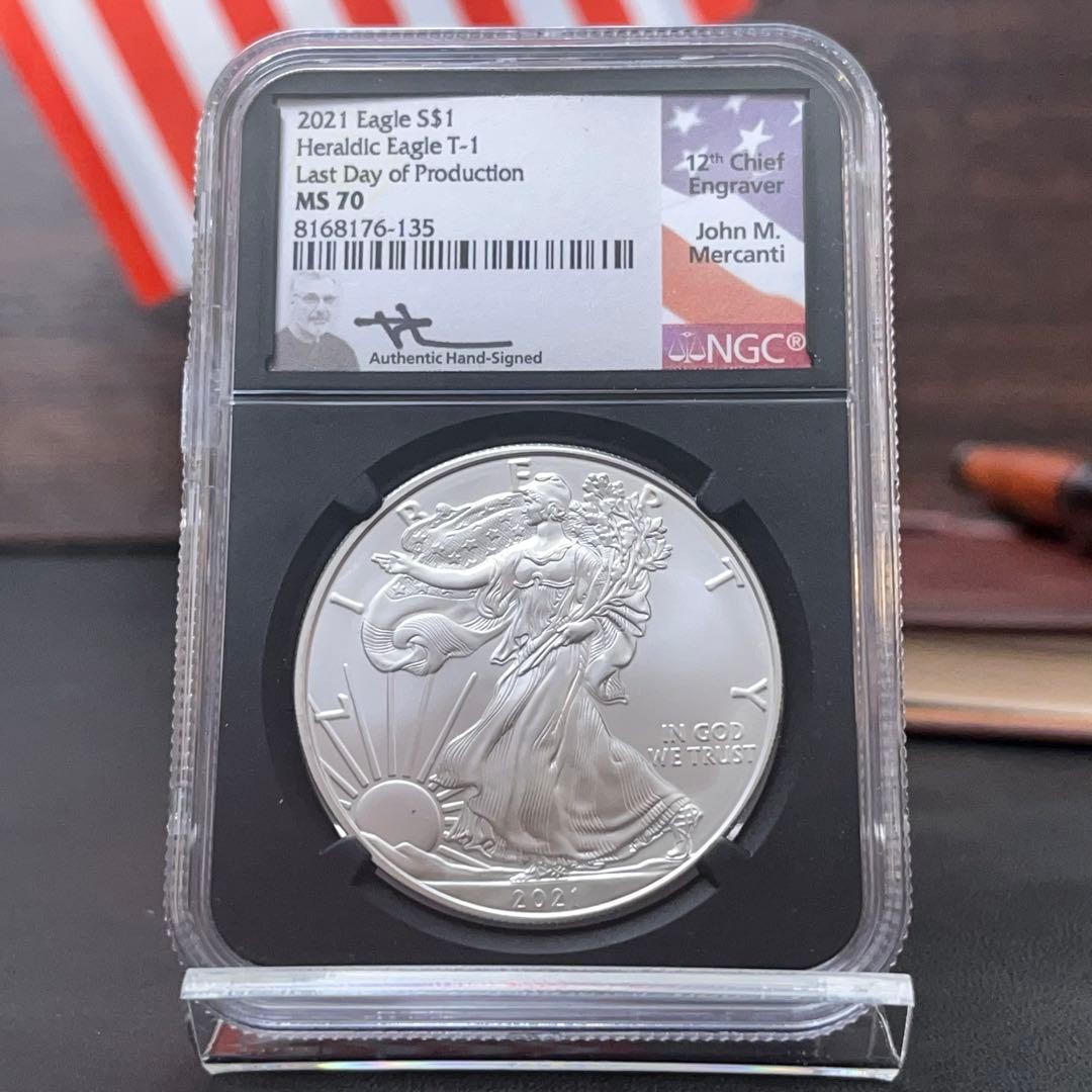 Mercanti Final Type1 2021 Silver NGC MS70 Black Core Rare Coin
