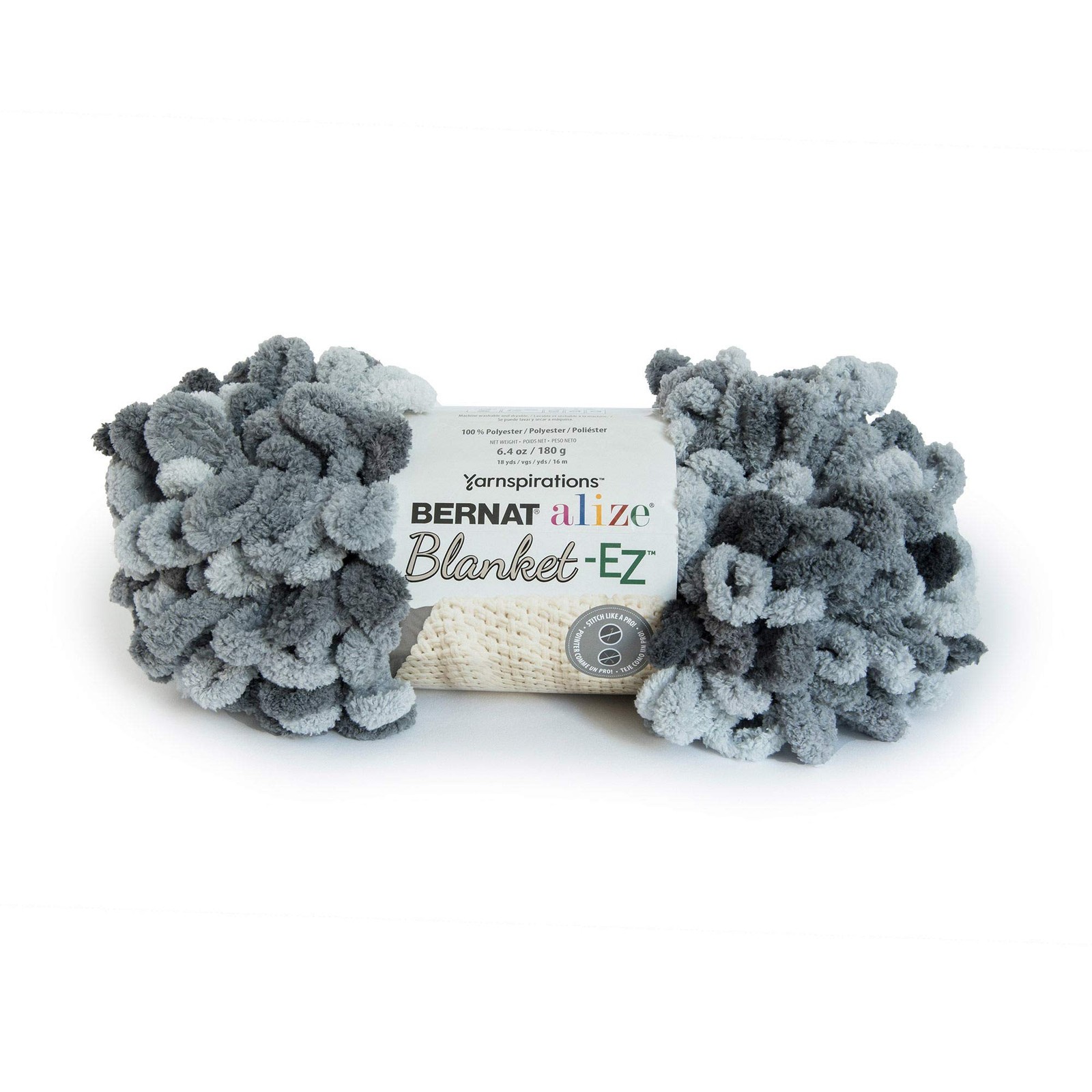Bernat Alize Blanket EZ Yarn Recycled Fabric Multicolor 18 yds 4 Oz Functional