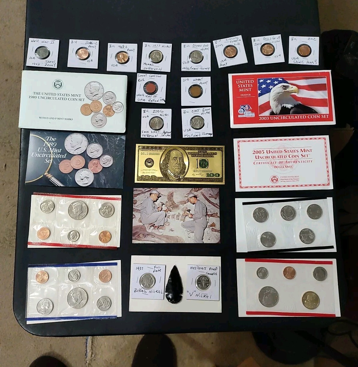 Estate USA COIN Collection LOT MINT SETS WW 2 V Nickel Post Card NO JUNK DRAWER