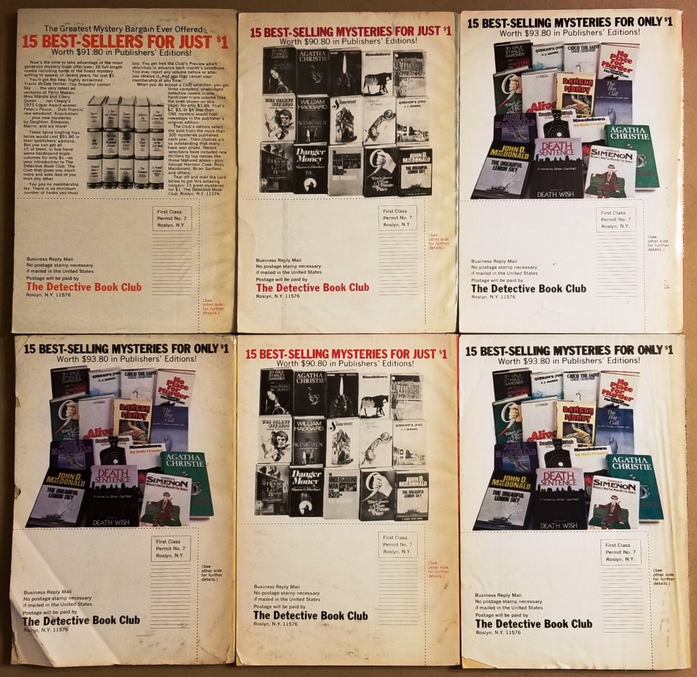 1976 Set of Ellery Queen’s Mystery Magazine 12 Lot /Agatha Christie Isaac Asimov