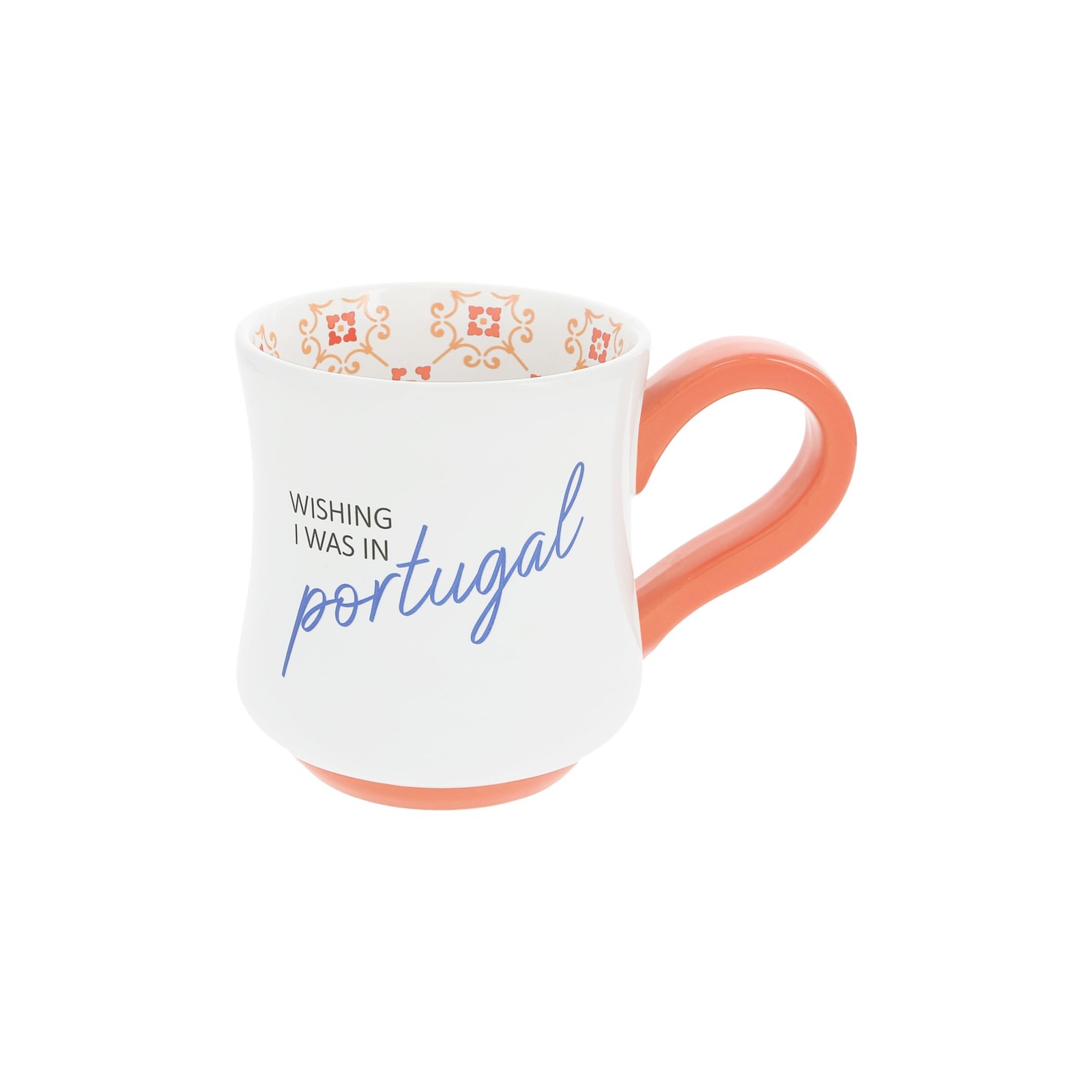 Pavilion Gift Co. Portugal 16oz Stoneware Mug – Coffee/Tea, Vibrant Mediterranea