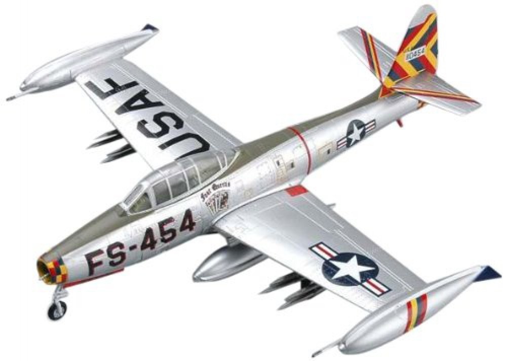 Easy Model F-84G Thunder Jet Four Queens Flown by Joe Davis Die-Cast Aircraft