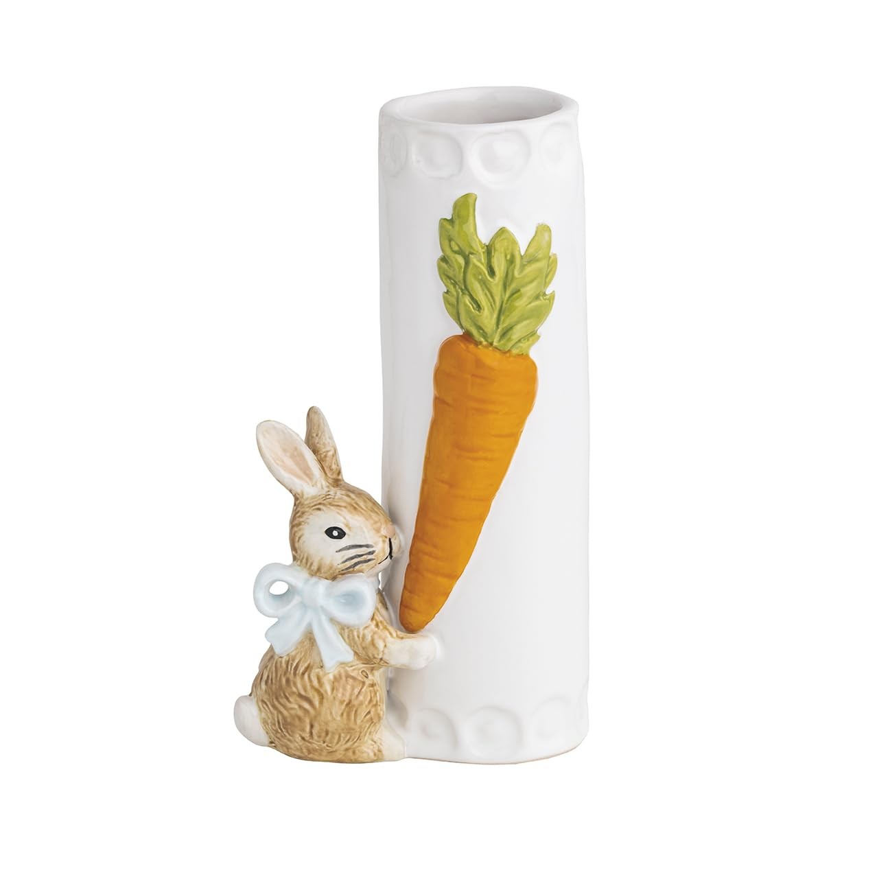 Mud Pie Easter Blue Bow Bunny Bud Vase